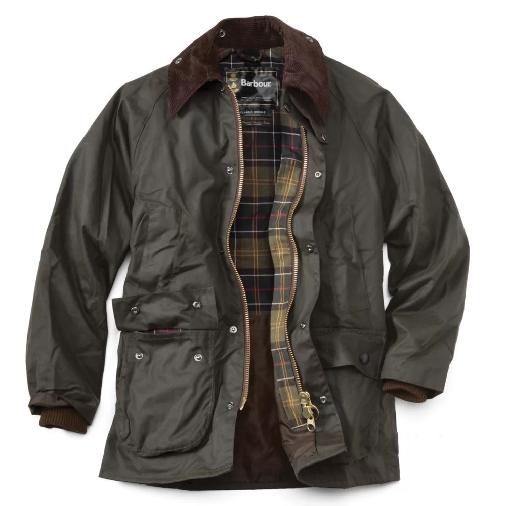 Vintage Barbour Bedale Jacket - Olive Green - size 34